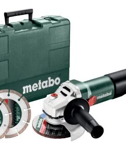 Metabo 600347510 WEQ 1400-125 SET Meuleuse D'angle 125mm 1400 Watt + 2 Disques Diamantés