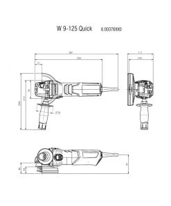 Metabo 600376000 W 9-125 Meuleuse D'angle 125 Mm