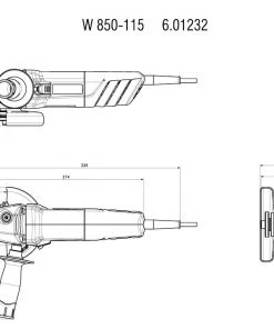 Metabo 601232000 W 850-115 Meuleuse D'angle 115 Mm