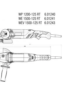 Metabo 601241000 WE 1500-125 RT Meuleuse D'angle