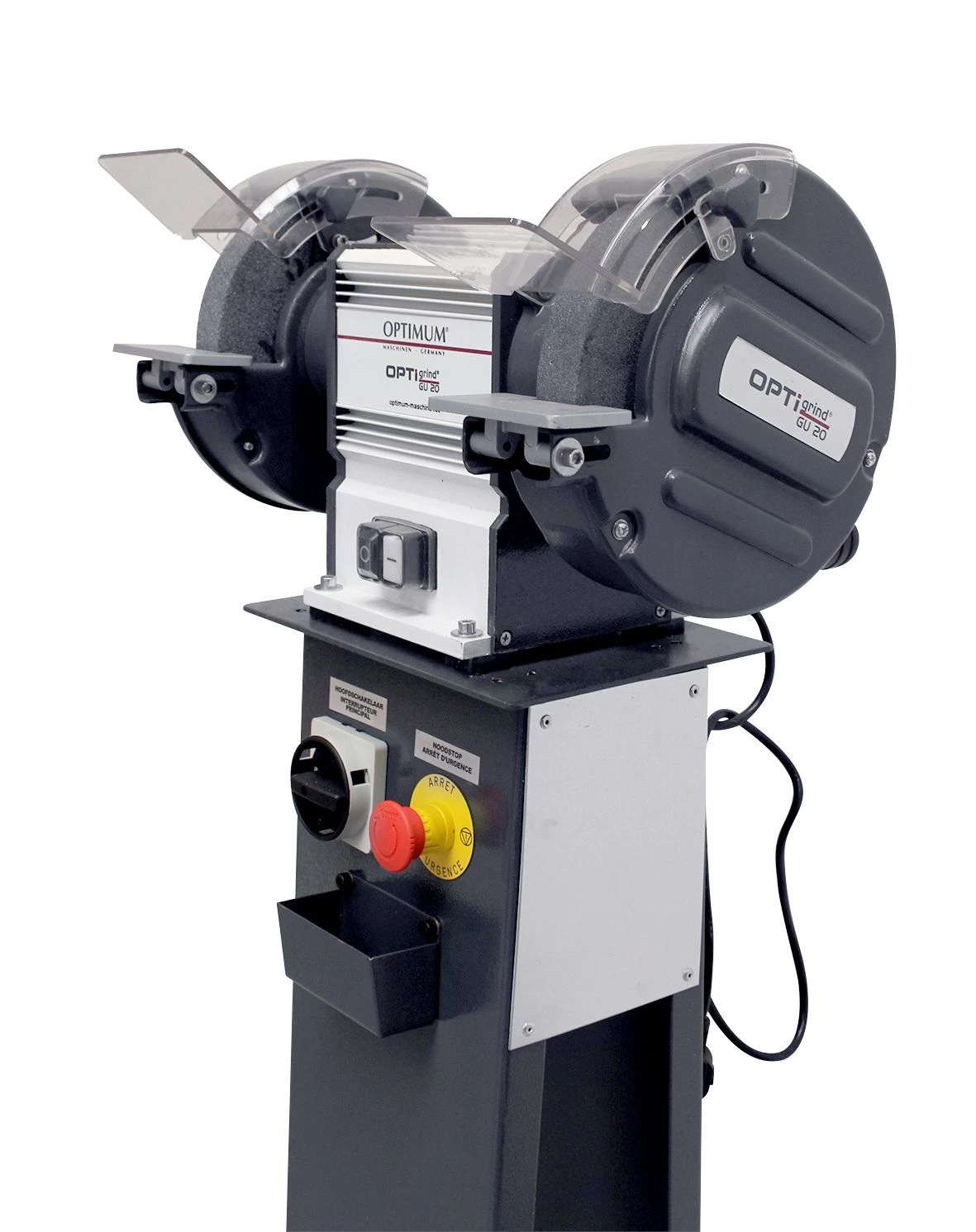 Optimum Touret à Meuler 790025003 Optigrind GU20NS Meuleuse D'établi Avec Arrêt D'urgence Sur La Base 200 Mm 400 Volt 2 Optimum Touret à Meuler 790025003 Optigrind GU20NS Meuleuse D'établi Avec Arrêt D'urgence Sur La Base 200 Mm 400 Volt – Image 2