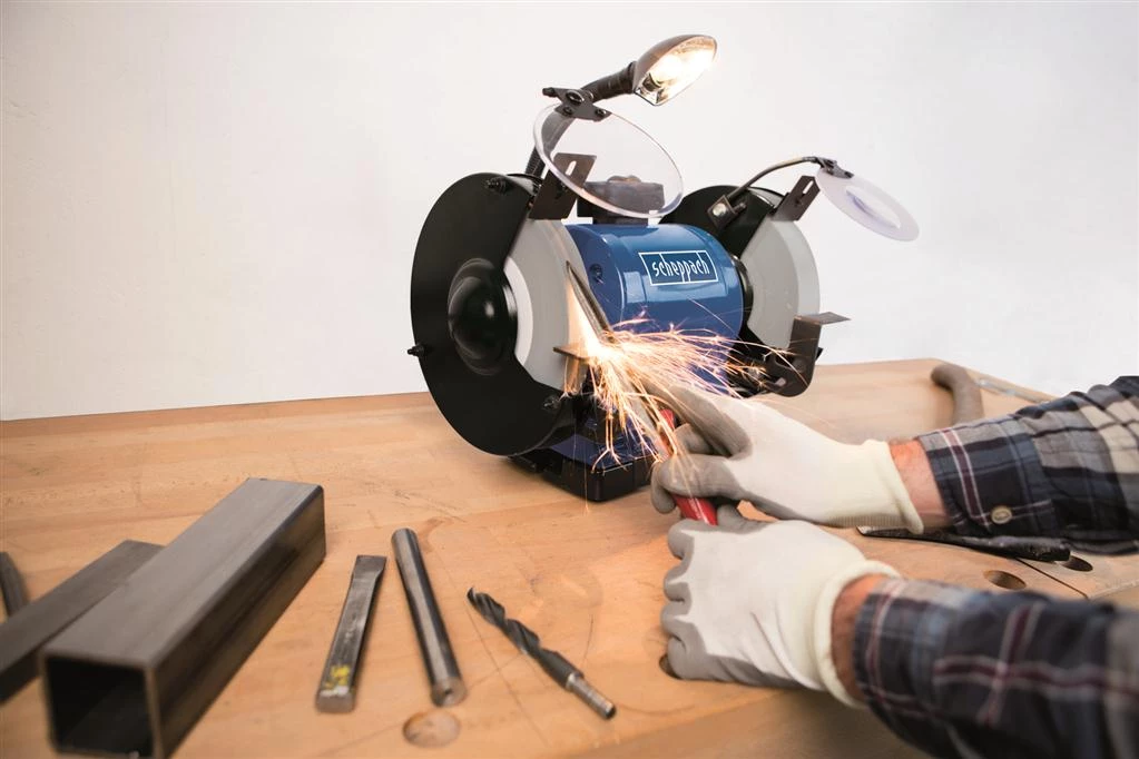 Scheppach BG200 Double Touret à Meuler 8" 200mm 2 Scheppach BG200 Double Touret à Meuler 8" 200mm – Image 2