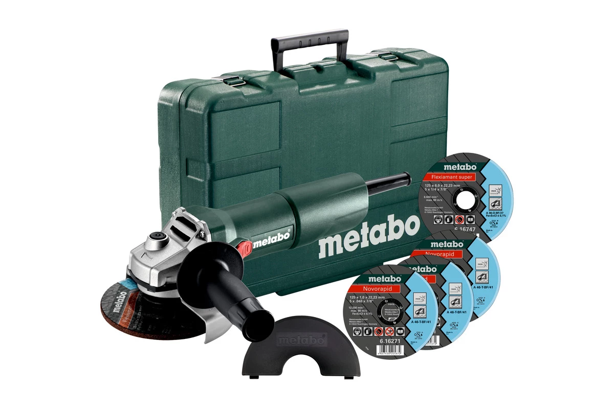 Metabo W 750-125 Meuleuse D'angle 125 Mm + Accessoires En Coffret 603605680 1 Metabo W 750-125 Meuleuse D'angle 125 Mm + Accessoires En Coffret 603605680