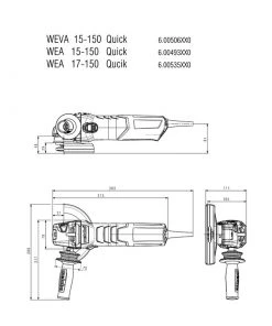 Metabo WEP 17-150 Meuleuse D'angle Rapide 150 Mm 600507000