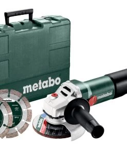 Metabo WQ 1100-125 SET 1100 W 125 Mm Meuleuse D'angle + 2 Disques Diamantés En Coffret 610035510